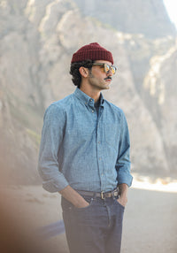 Chemise Chambray Japonais - Rétro Fit
